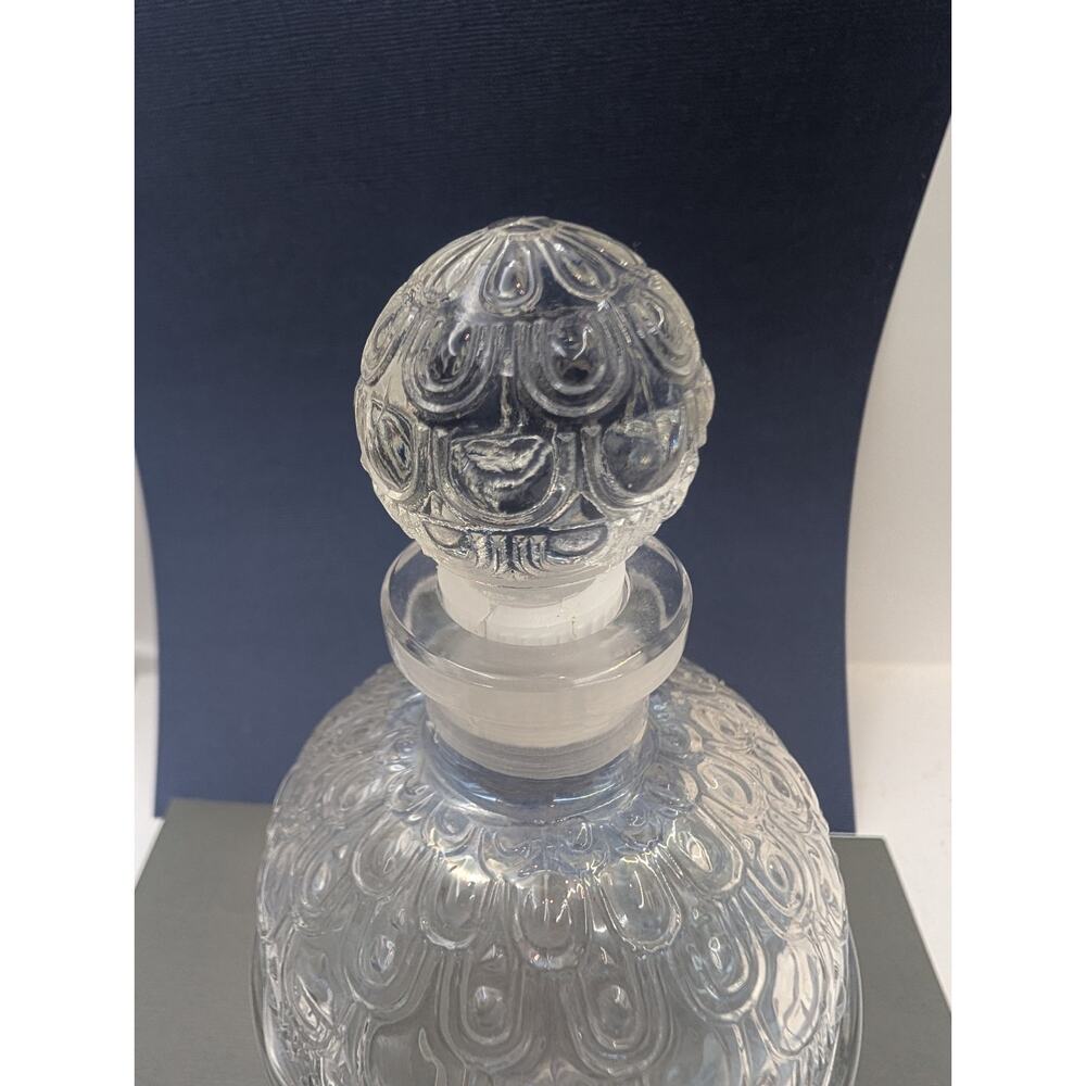 Vintage Guerlain Bee Embossed Glass Empty Perfume Bottle | France 1960s 6.5” - Picture 2 of 9